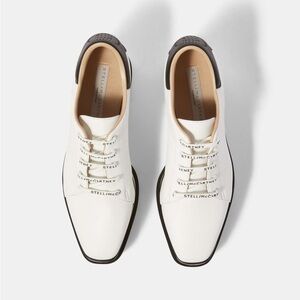 Stella McCartney Cream and Black Lace-Up Shoes